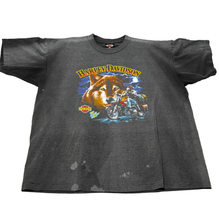 90's Single Stitch Faded Harley Davidson Wolf Tee