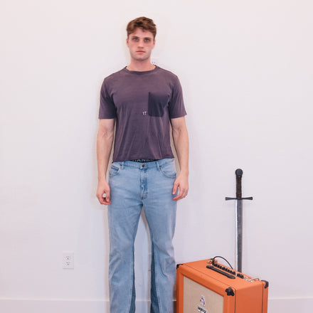 90's Blue Ghost Pocket Tee LARGE