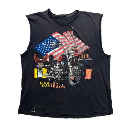 1990 Harley Thrashed American Flag Tank LARGE/XL