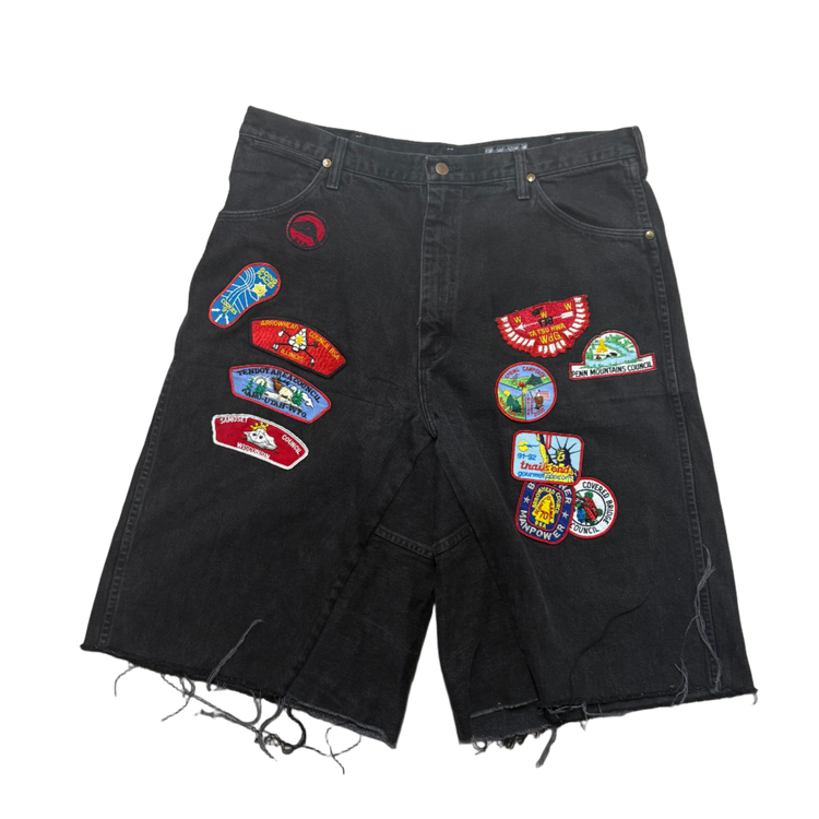 Vince Black Red Patch Jorts 40x15